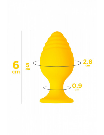 Анальная втулка ToDo Riffle желтая 6 см 357036