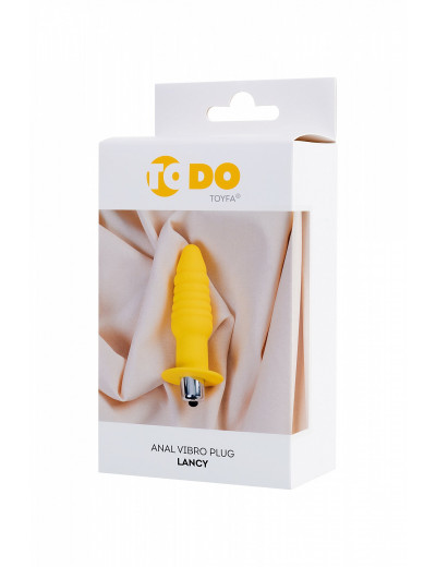 Анальная вибровтулка ToDo by Toyfa 7 режимов желтая 9 см 358008