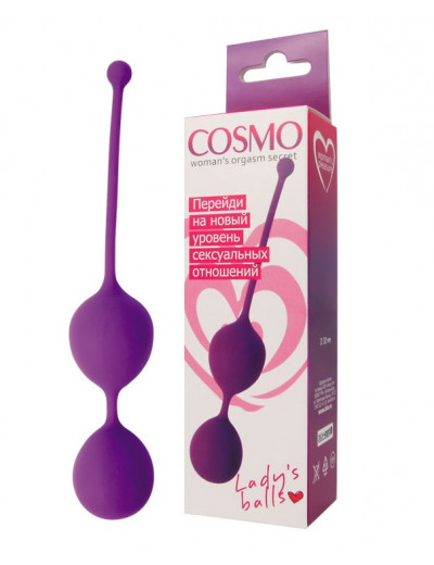 Вагинальные шарики Cosmo фиолетовые 16 см CSM-23007