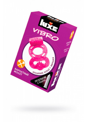 Виброкольцо Бархатный молот + презерватив Luxe Vibro 1 шт 659