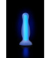 Анальная втулка светящаяся в темноте синяя 12,5 см 873007
