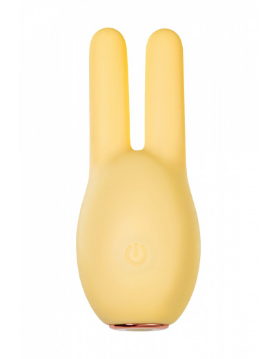 Вибратор Mr.Bunny из силикона желтый 9,2 см 691001