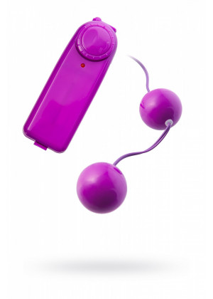 Вагинальные шарики с вибрацией фиолетовые 885007