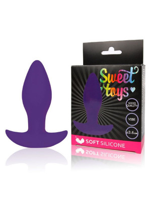 Анальная втулка Sweet Toys с вибрацией фиолетовая 8,5 см ST-40178-5