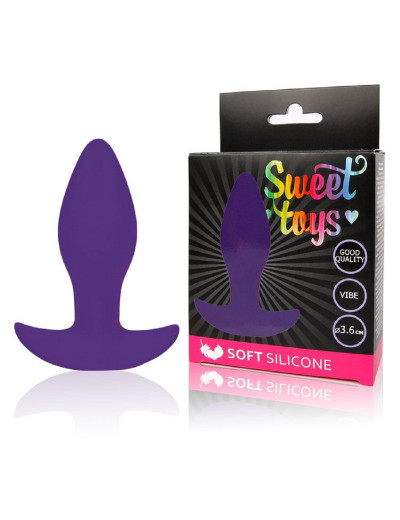 Анальная втулка Sweet Toys с вибрацией фиолетовая 8,5 см ST-40178-5
