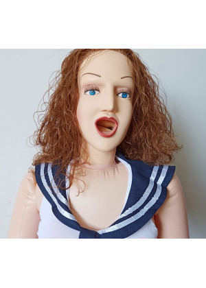 Кукла надувная с вибрацией звуком и реалистичной головой два отверстия 147 см EH2305-304