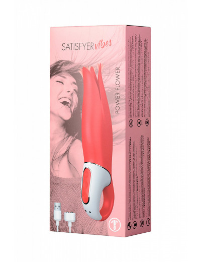 Вибратор Satisfyer Vibes Power Flower силикон красный J6488-V