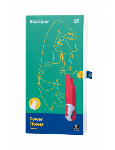 Вибратор Satisfyer Vibes Power Flower силикон красный J6488-V