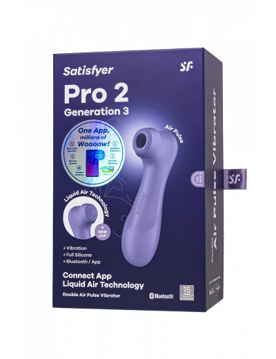 Вакуумный стимулятор клитора Satisfyer Pro 2 Generation 3 управление через Bluetooth фиолетовый J2018-2-9-3