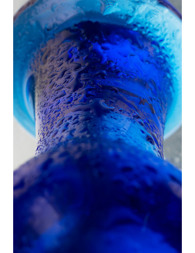 Анальная втулка стеклянная синяя 13 см 912181