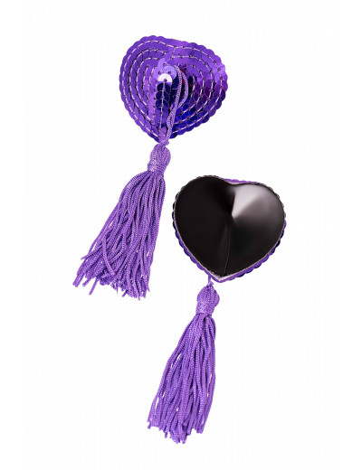 Пэстис Cora в форме сердец с кисточками однотонные фиолетовые 790015