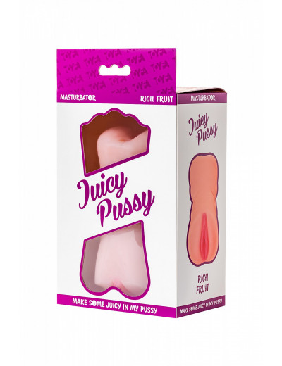 Мастурбатор реалистичный Toyfa Juicy Pussy вагина и анус телесный 16 см 893022