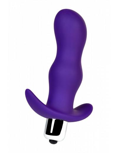 Анальная пробка с вибрацией A-Toys фиолетовая 11,2 см 761313