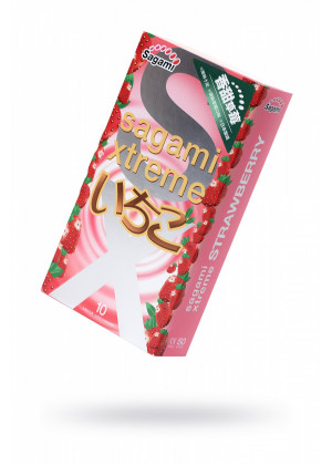 Презервативы латексные Sagami Xtreme Strawberry №10 730/1