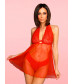 Эротическое платье и ажурные трусики Amor EL Elche красный S/M AME3004-1