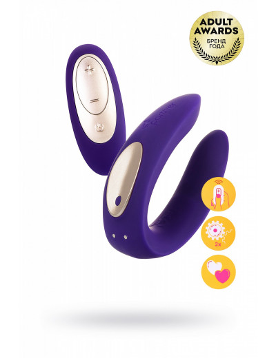 Многофункциональный стимулятор для пар Satisfyer Partner Toy Plus Remote фиолетовый Partner Plus R