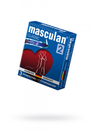 Презервативы Masculan Classic Dotty с пупырышками 3 шт 301