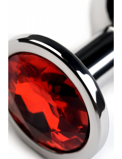 Анальная втулка с кристаллом Medium красный 8 см Д712031