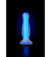 Анальная втулка светящаяся в темноте синяя 12,5 см 873007