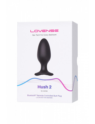 Анальная втулка Lovense Hush-2 L черная 12,1 см LE-17-1