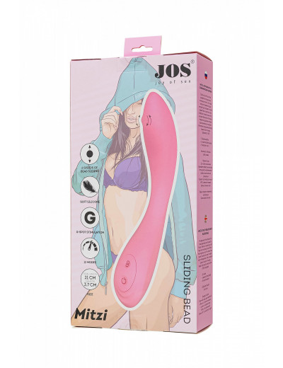 Вибратор G-Spot со стимулирующим шариком JOS Mitzi розовый 21 см 783049