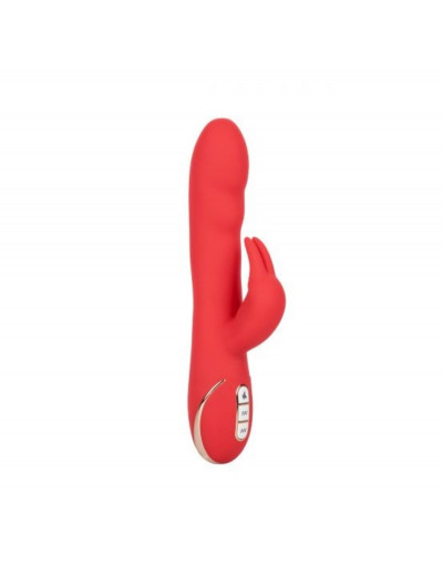 Вибромассажер кролик Heated Silicone Ultra Soft Rabb красный 21,5 см SE-0609-50-3