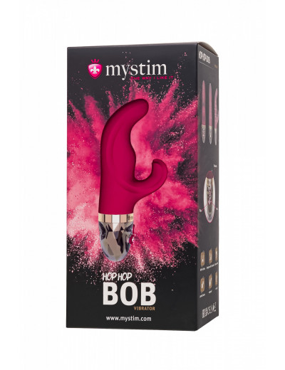 Вибратор Mystim Hop Hop Bob бордовый 16,5 см 46530