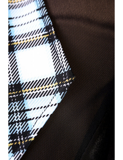 Костюм школьницы: топ, галстук, стринги черно-синий OS 841061