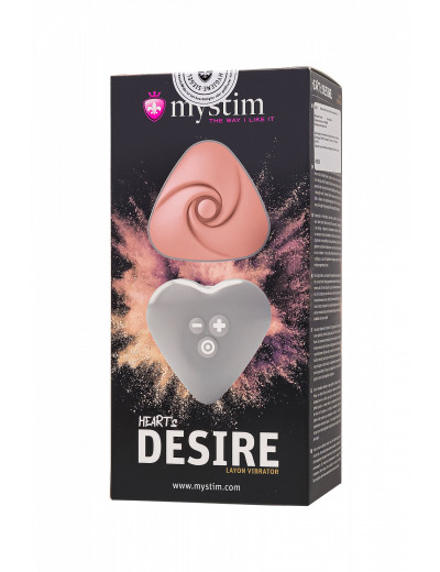 Вибратор Mystim Heart s Desire розовый 6,7 см 46539