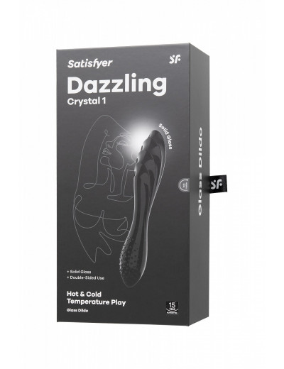 Двусторонний фаллоимитатор Satisfyer Dazzling Crystal черный 18,5 см 4045924