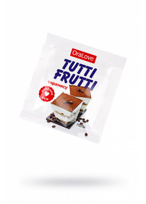 Съедобная гель-смазка Tutti-Frutti со вкусом тирамису 4г  30016