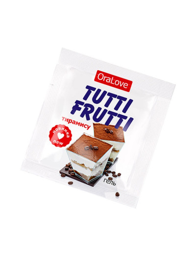 Съедобная гель-смазка Tutti-Frutti со вкусом тирамису 4г  30016t