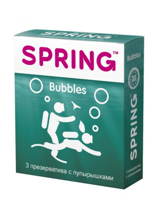 Презервативы Spring с пупырышками № 3 шт SP Bubbles 3
