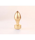 Анальная втулка с кристаллом Gold Butt Plug Diamond 7,8 см Д750012