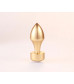 Анальная втулка с кристаллом Gold Butt Plug Pink 7,8 см Д265731