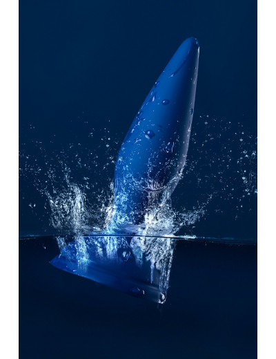 Анальная вибровтулка OPlay Unico с пультом ДУ синий 13,5 см 221001