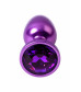 Анальная втулка фиолетовая с фиолетовым кристаллом Small 7,2 см 717007-44