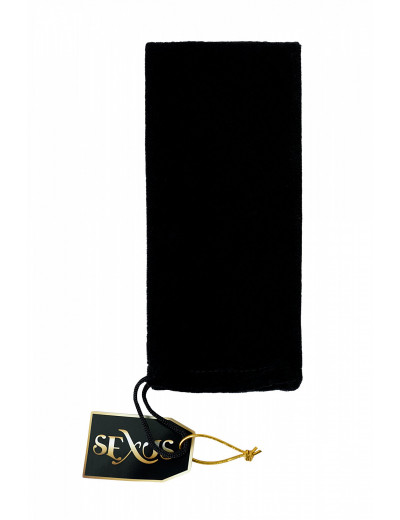 Стеклянный мини-вибратор Sexus Glass черный 10 см 911009