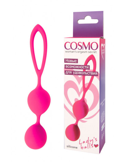 Вагинальные шарики Cosmo розовые 17 см CSM-23006-25