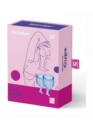 Набор менструальных чаш Satisfyer Feel secure Menstrual Cup синий 2 шт J1766-6