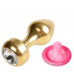 Анальная втулка с кристаллом Gold Butt Plug Diamond 7,8 см Д750012