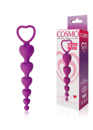 Анальная цепочка Cosmo фиолетовая 14,5 см CSM-23012