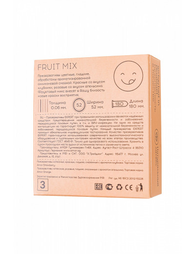 Презервативы Expert Fruit Mix фруктовый микс №3 909/1