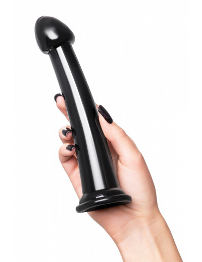 Нереалистичный фаллоимитатор Jelly Dildo черный 18 см 882026-5