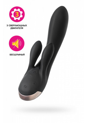 Вибромассажер Satisfyer Double Flex Connect App черный 4002583