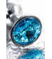 Анальная втулка с кристаллом Small голубой 7 см Д712007