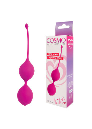 Вагинальные шарики Cosmo розовые 17 см CSM-23008-16