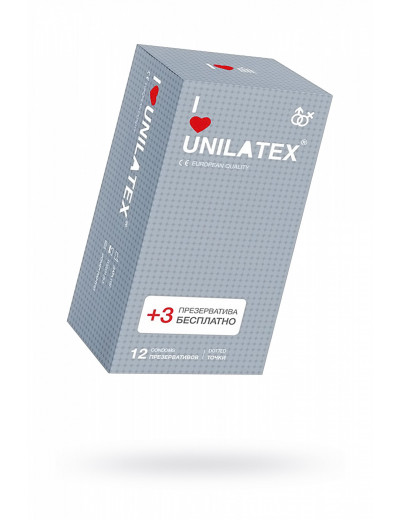 Презервативы Unilatex Dotted с точками №15 шт 3020