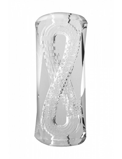 Мастурбатор нереалистичный MensMax Xross Beads прозрачный 14,2 см MM-48