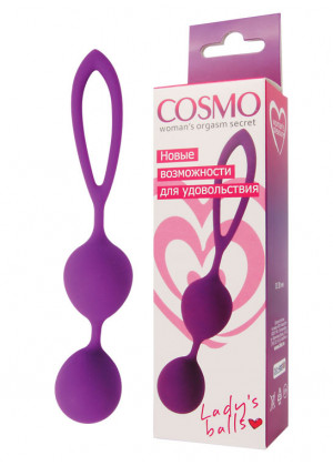 Вагинальные шарики Cosmo фиолетовые 17 см CSM-23006